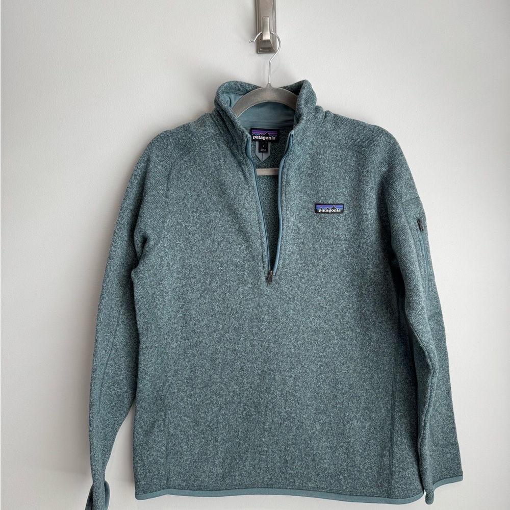 Patagonia Teal 1/4 Zip Fleece Pullover